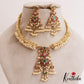 Premium Antique Leaf Motifs Pearl Hangings Jadau Necklace NC2799