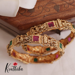 Beautiful AD Temple Kada Bangles E191