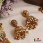 Premium Antique Floral Peacock Motifs Jadau Necklace With Pearl Bead Drops NC2986