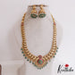 Gorgeous Antique Floral Peacock Motifs Jadau Haaram With Bead Drops LH2048 (Available In 4 Colors)