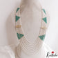 Stunning Multi Layered Crystal & Pearl Haaram With Floral Accents LH2153 (Available In 3 Colors)