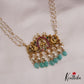 Elegant Lord Krishna Motifs Jadau Choker With Triple Strand Pearl Chains NC2682