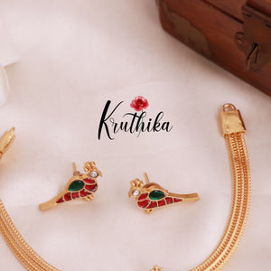 Trendy  Jadau Peacock Chain Set NC 1866