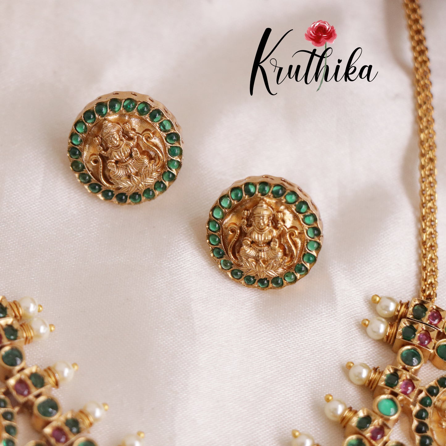Pretty Lakshmi Coin Necklace NC1894 ( Available in 3 Colours)