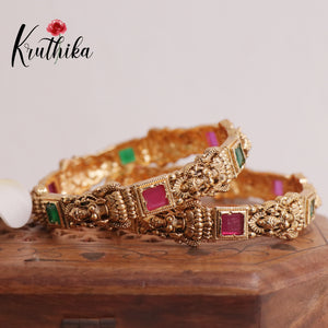 Beautiful AD Temple Kada Bangles E191