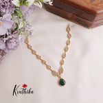 Elegance CZ Emerald Raindrop Necklace Set NC2122