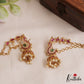 Gorgeous Peacock Motifs Jhumkas With Kemp Teardrop Maatilu (Earchains) E1058