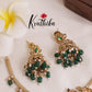Antique Uncuts Green Beads Elephant Hasli/Kanti Necklace NC1988
