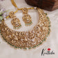 Premium Bridal Lakshmi Bead And Pearl Drops Nakshi Choker Set With Maang Tikka NC2587 (Available In 2 Colors)