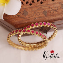 Trendy Gold Finish Bangles B186 ( Available in  3 Colours)