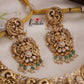 Premium Bridal Lakshmi Bead And Pearl Drops Nakshi Choker Set With Maang Tikka NC2587 (Available In 2 Colors)