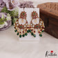 Beautiful Floral Chandbali Earrings With Pearl And Bead Drops E883 (Available In 2 Colors)