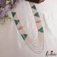 Stunning Multi Layered Crystal & Pearl Haaram With Floral Accents LH2153 (Available In 3 Colors)