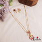 Pretty Lotus Motifs Jadau Chain Set LH2063