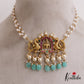 Elegant Lord Krishna Motifs Jadau Choker With Triple Strand Pearl Chains NC2682