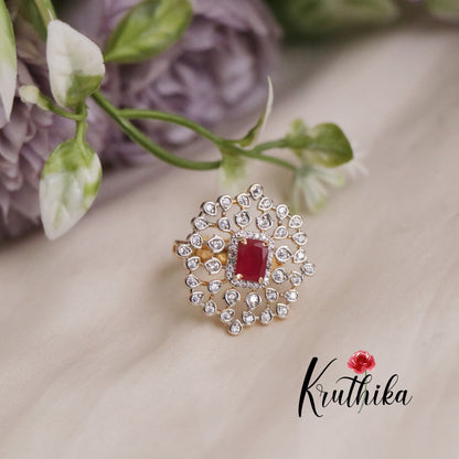 Simple CZ Sparkling Finger Ring R49 (Available in 3 Colours)