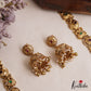 Premium Antique Floral Peacock Motifs Jadau Haaram With Pearl Bead Drops LH2108
