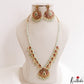 Trendy Peacock Motifs Pearl Bead Kemp Haaram With Green Bead Drops LH2185