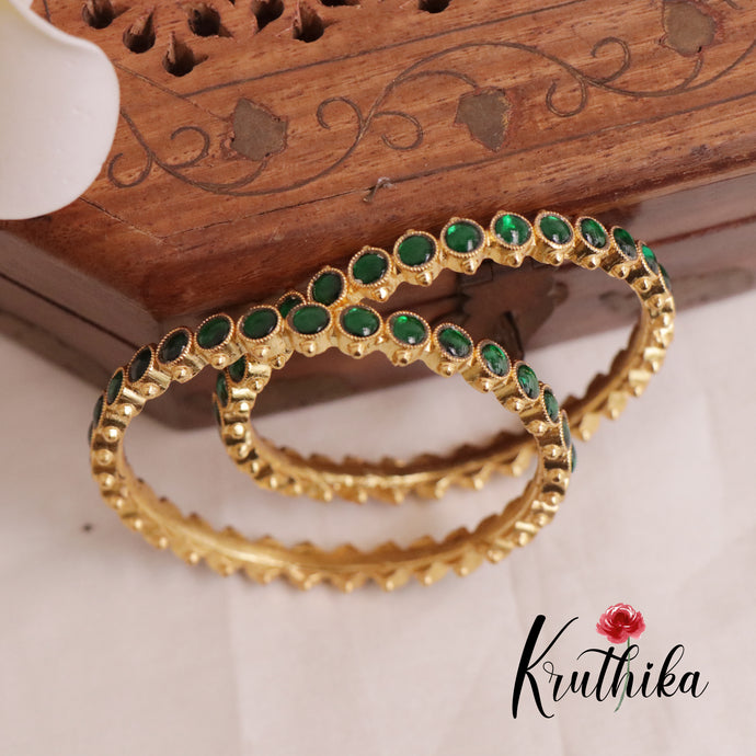 Trendy Gold Finish Bangles B186 ( Available in  3 Colours)