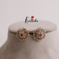 Trendy CZ Floral Design Ear Studs E612  (Available in 2 Colours)