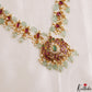 Trendy Peacock Motifs Pearl Bead Kemp Haaram With Green Bead Drops LH2185