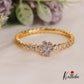Sparkling AD Floral Single Kada With Interchangeable Floral Studs B420 (4 Studs)