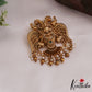 Gorgeous Antique Gandaberunda Pendant Set With Golden Bead Drops PS258