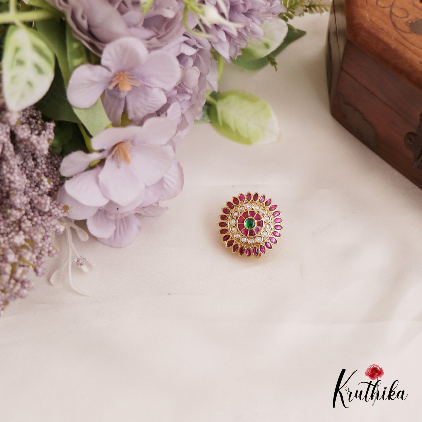 Elegant Floral Motifs Jadau Jada Billa J364