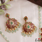 Trendy Peacock Motifs Pearl Bead Kemp Haaram With Green Bead Drops LH2185