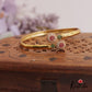 Sparkling AD Floral Motifs Openable Single Kada B477
