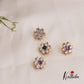 Sparkling AD Floral Single Kada With Interchangeable Floral Studs B420 (4 Studs)