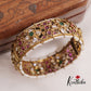 Royal Ruby Floral Kemp Openable Single Kada B320 (Available in 3 Colours)