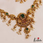 Elegant Antique Peacock Motifs Choker With Golden Bead Drops NC2784