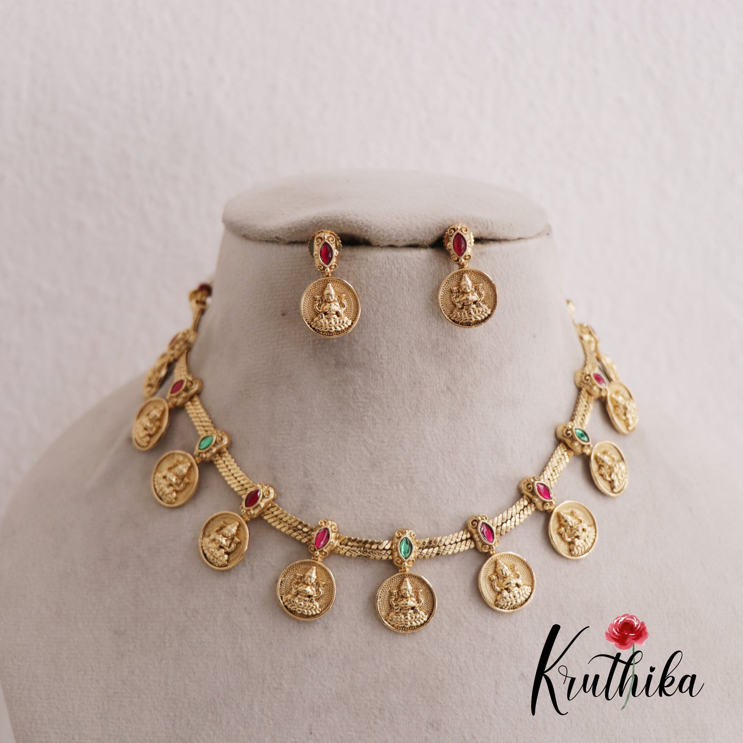 Traditional Lakshmi Coin Choker NC2588