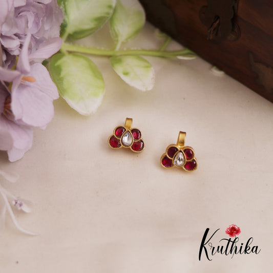 Classic Jadau Teardrop Earcuffs | Upper Earrings | Bugadi Earrings E825