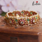 Royal Ruby Floral Kemp Openable Single Kada B320 (Available in 3 Colours)