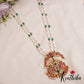 Stunning Floral Peacock Motifs Double Strand Pearl Bead Jadau Haaram LH2089