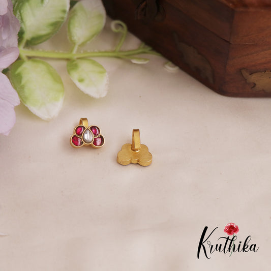 Classic Jadau Teardrop Earcuffs | Upper Earrings | Bugadi Earrings E825