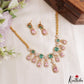 Sparkling Floral Geometric Motifs CZ Victorian Necklace NC3211