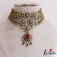 Sparkling Floral Motifs AD Choker NC2708 (Available In 2 Colors)