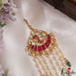 Classic Peacock Motifs Maang Tikka With Green Bead Drops MT392 (Available In 2 Colors)