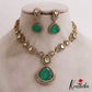 Trendy AD Teardrop Motifs Mossanaite Victorian Necklace NC2801