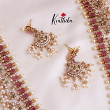 Beautiful AD Ruby Guttapoosalu Haaram LH1800