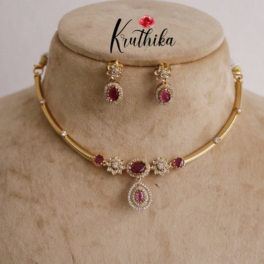 Simple Hali Necklace with Water Drop Pendant NC2188 (Available in 3 Colours)