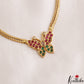 Trendy Butterfly Motifs Kemp Pendant Chain Set NC3079