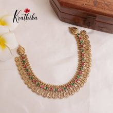 Premium Lakshmi Jadau Coin/Bottu Necklace NC2010 (Available in 4 Colours)