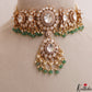 Stunning Polki Victorian Choker With Multi Pearl Strand Chain NC3002 (Available IN 2 Colors)