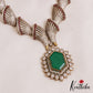 Stunning Diamond-Finish Gold-Tone AD Necklace NC2797