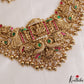 Premium Antique Nagas Lakshmi Peacock Motifs Jadau Necklace With Golden Bead Drops NC3107
