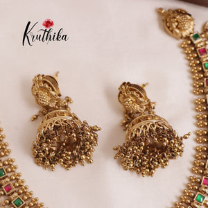 Premium Lakshmi Jadau Coin/Bottu Necklace NC2010 (Available in 4 Colours)